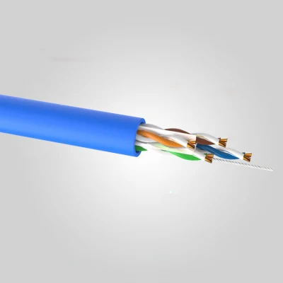 Cable eléctrico al aire libre CAT6 UTP Ethernet LAN con conductor de cobre sólido y chaqueta de PVC 23AWG